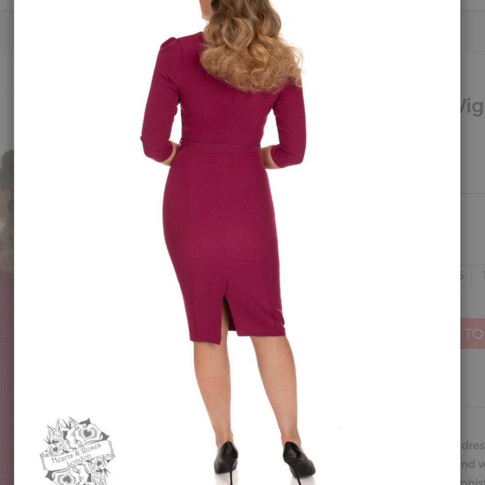 GORGEOUS Wiggle Dress XL NWT  Magenta - Picture 2 of 12